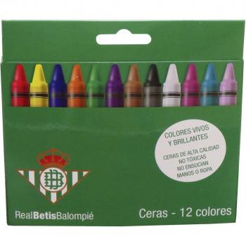 Set de ceras Betis CyP Brands 12 colores verde multicolor