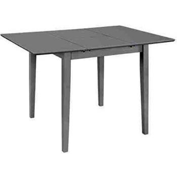 Extendable White Dining Table (80-120)x80x74 cm MDF