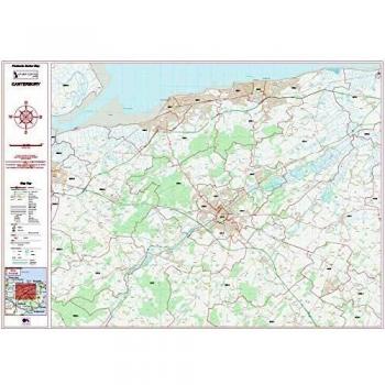 Flat‑Back Canterbury Postcode City Sector Map – Color & Laminated