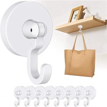 Paroi de douche avec 9 crochets auto‑colle pour cintres et porte‑vêtements