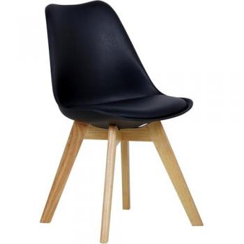Sedia Design in Legno con Rivestimento in Ecopelle