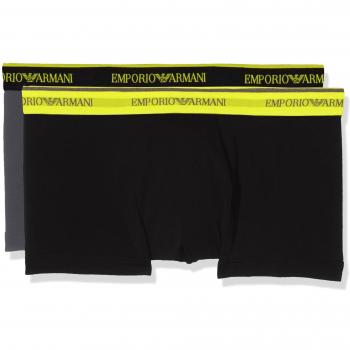 Calzoncillos Emporio Armani 1112107P717, Para Hombre, Multicolor (NERO/Antracite 41720), Small, Pack de 2