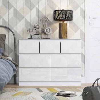Stora White Gloss 7-Drawer Merchant Storage Cabinet