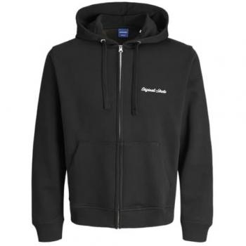 Jack & Jones Sweatjacke in Schwarz mit Känguru-Tasche