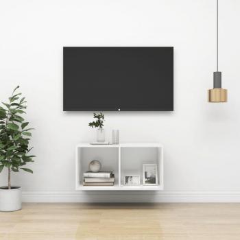 VidaXL Modern White Wall-Mounted TV Cabinet 37x37x72 cm