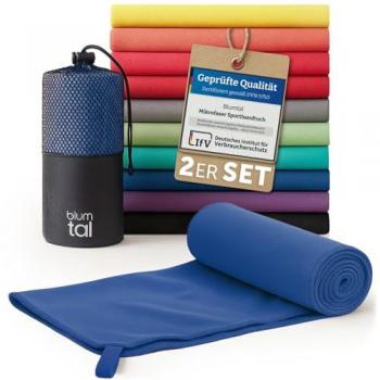 Sport & Pflege: Blumtal Mikrofaser Handtuch‑Set