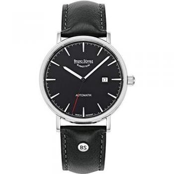 Bruno Sohnle – Montre Automatique Munich, Cuir Noir, 5 ATM
