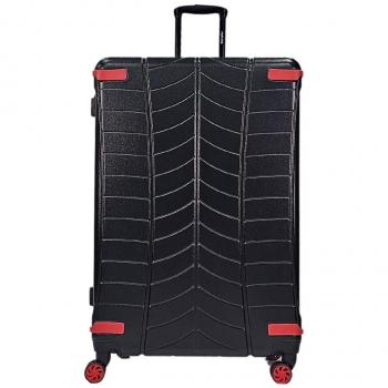 Set de Viaje Rígido Eagle, Maletas de Cabina en Negro Brillante con 4 Ruedas Dobles y Candado TSA, XXLarge