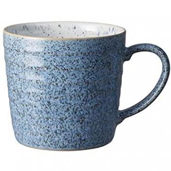 Denby Studio Blue Flint Ridged Mug