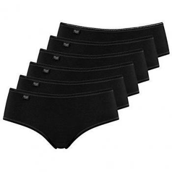 Sloggi 24/7 Schwarze Damen-Hipster-Slips – 6er Pack (Größe 42)