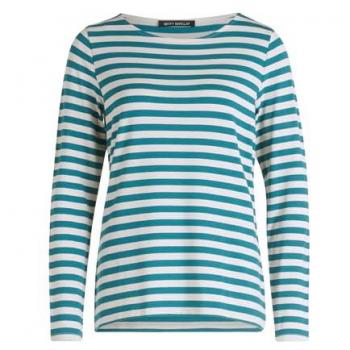 Betty Barclay Ringelshirt Damen Gr. 42, blau/beige/petrol