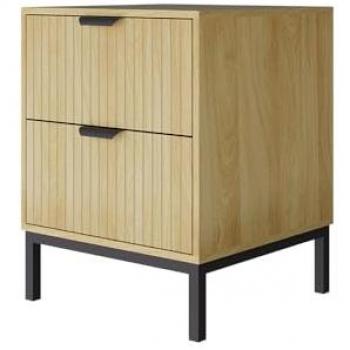 Table de nuit design Lennox, chêne, 40x52cm avec tiroirs Vicco