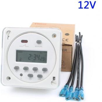 Temporizador Relé CN101A Programable de 7 Días con Cubierta y Cables