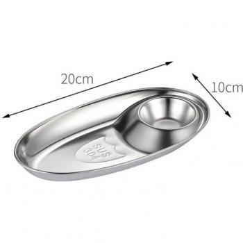 Assiette à sushi en acier inoxydable