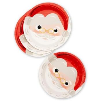 Pukka Party 8-Pack Christmas Santa Paper Plates
