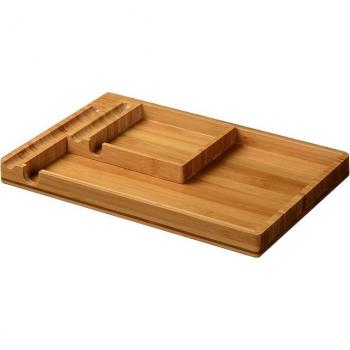 Étagère de Bureau en Bambou avec Clip Mémo 16*13*2.3cm