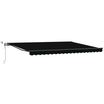 Automatic Black Fabric Retractable Awning 450×300 cm with LED