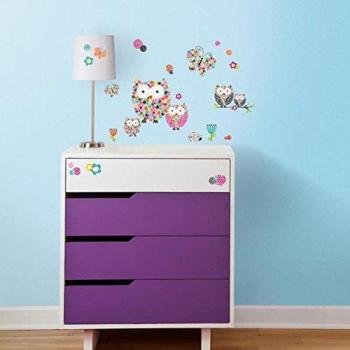 Papillon floral sticker réutilisable