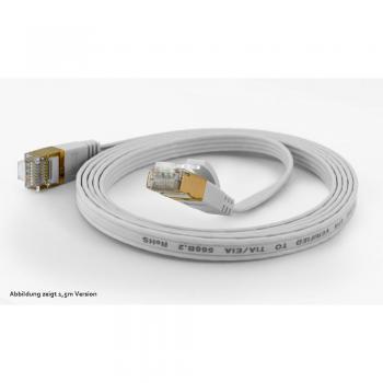 WantecWire Patchkabel CAT6A extraflach FTP 10m weiß