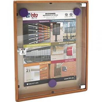 Anuncio BTV: Tablón Aluminio con Llave Vertical y Puerta de Acrílico