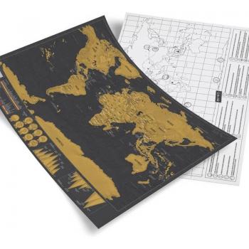 Retro Globe Scratch-Off Map