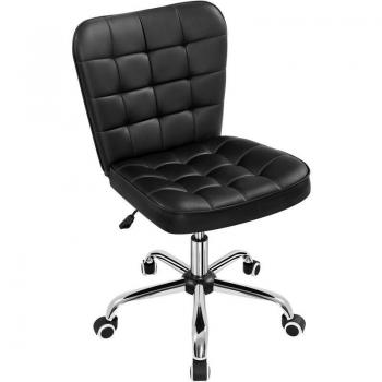 Chaise de Bureau Rembourrée Yaheetech Noir