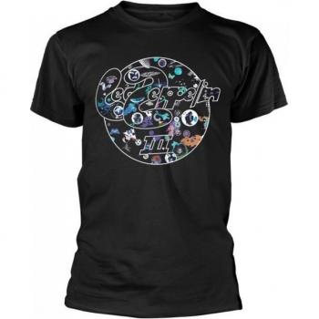 Led Zeppelin Unisex Adult III Kreisschwarz T-Shirt