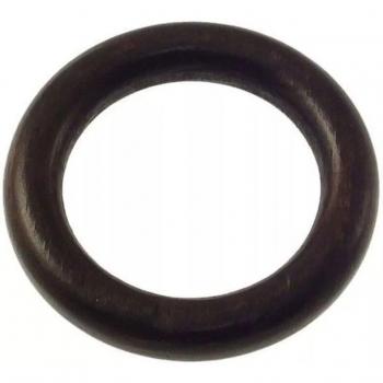 Confezione da 8 anelli in legno noce per bastone Ø28mm