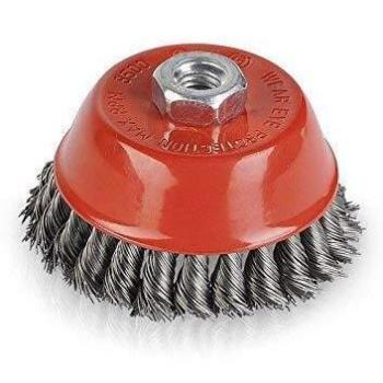 Cepillo Metalúrgico Kreator KRT150205, Copa Trenzada M14 Ø100