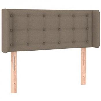Tête de lit en tissu Taupe 93x16x78/88 cm avec LED