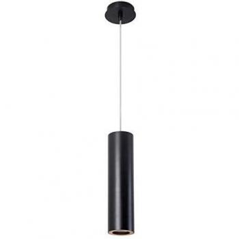 Pipe 1 Light Slim Ceiling Pendant Black, Gold 6.8cm, GU10