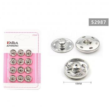 Bottoni A Pressione 15 Mm per Cucito Set 12 Paia