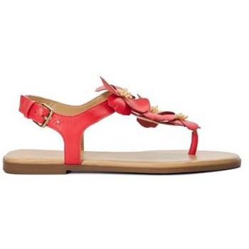 Dune London Women's Red Floral Toe-Post Sandals