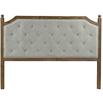 Tête de lit capitonnée gris 160 x 120 cm