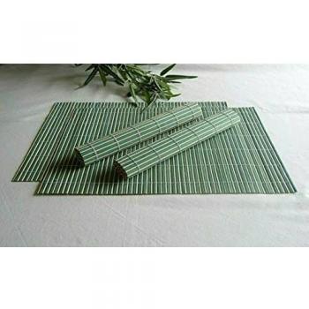 Natural Blue Bamboo Dining Mats