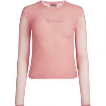 Top GUESS con Strass e Logo