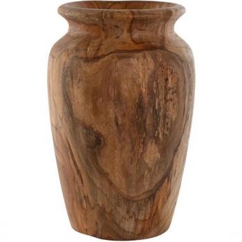 Jarrón en Teca 25x25x40 – Elegancia Home ESPRIT Marrón