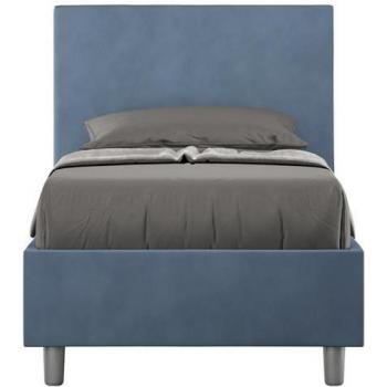 Letto Imbottito Adele 80x190 Blu Senza Rete