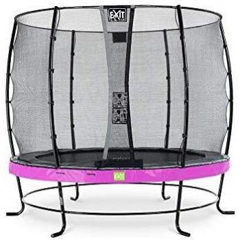EXIT Elegant 253 cm (8,3 ft) RUND – Lila Trampoline für den Außenbereich, Sicherheitsnetz inklusive