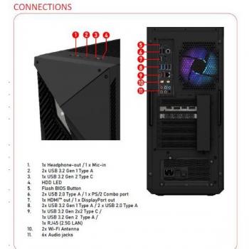 Desktop MSI MPG Infinite X2 14NUF7‑462 – GPU RTX 4070
