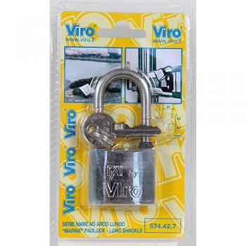 Viro Lucchetto ad Arco Lungo Resistente alla Corrosione Umidità Mare Marino 30 mm