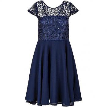 Eisend Kleid Mädchen Dunkelblau 152