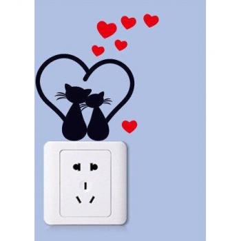 Pegatina Gato con Amor