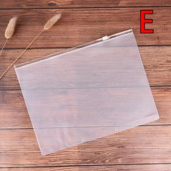 A4 A5 A6 A7 B5 Transparent File Holder with Zipper and 6 Holes