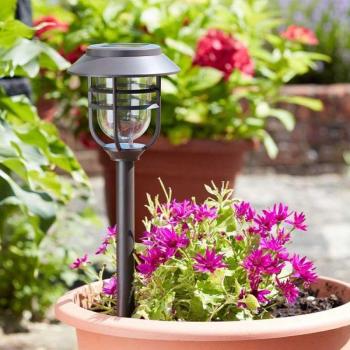SuperBright LED Solar Stake Light AVANT (5 Pack) White/Black