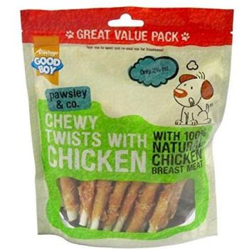 GOOD BOY PAWSLEY AND CO CHEWY TWISTS WITH CHICKEN NATURAL DOG TREATS CHEWS 320G