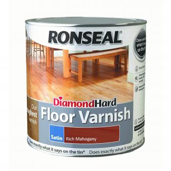 Ronseal Rich Mahogany Diamond Hard Satin Floor Varnish 2.5L