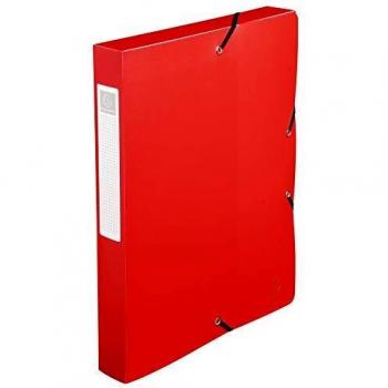 A4 Red Polypropylene Box File with Elastic Band 40mm Pack of 8