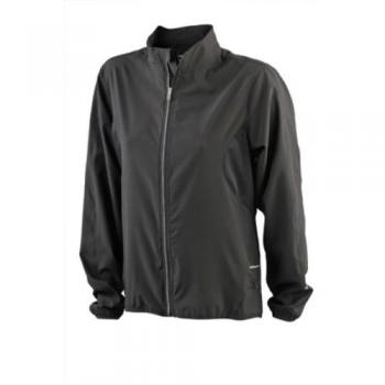 JN443 Women's Trail Running Jacket – Black/Black, Medium