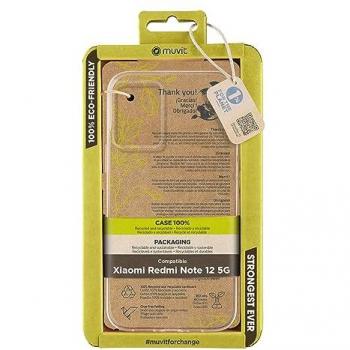 Muvit Funda Recycletek Compatible con Xiaomi Redmi Note 12 5G Transparente